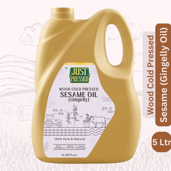 Just Pressed Sesame (White) Oil - Wood Cold Pressed - 5 Ltr