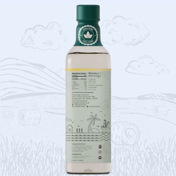 Coconut Oil - 450ml - Back